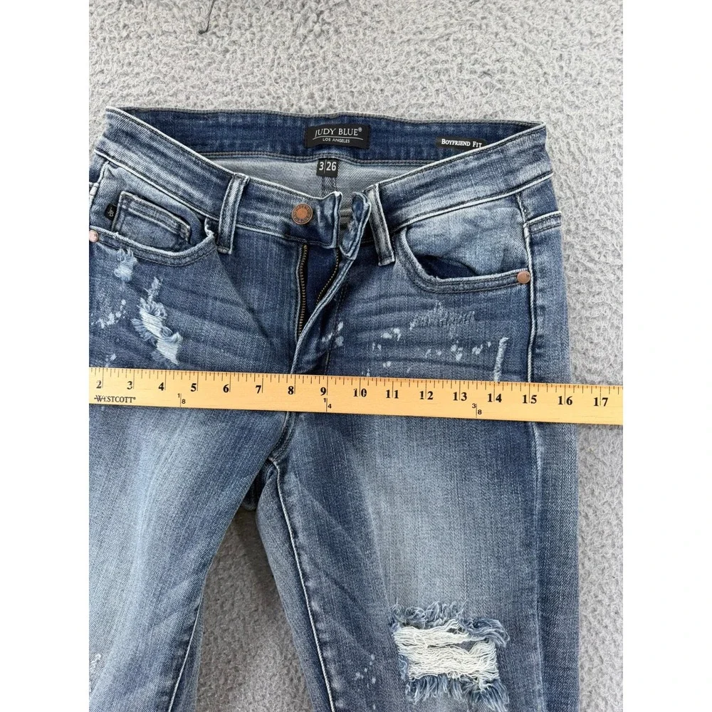Judy Blue Jeans Womens 3/26 Dark Wash Skinny High Rise Stretch Denim Boutique